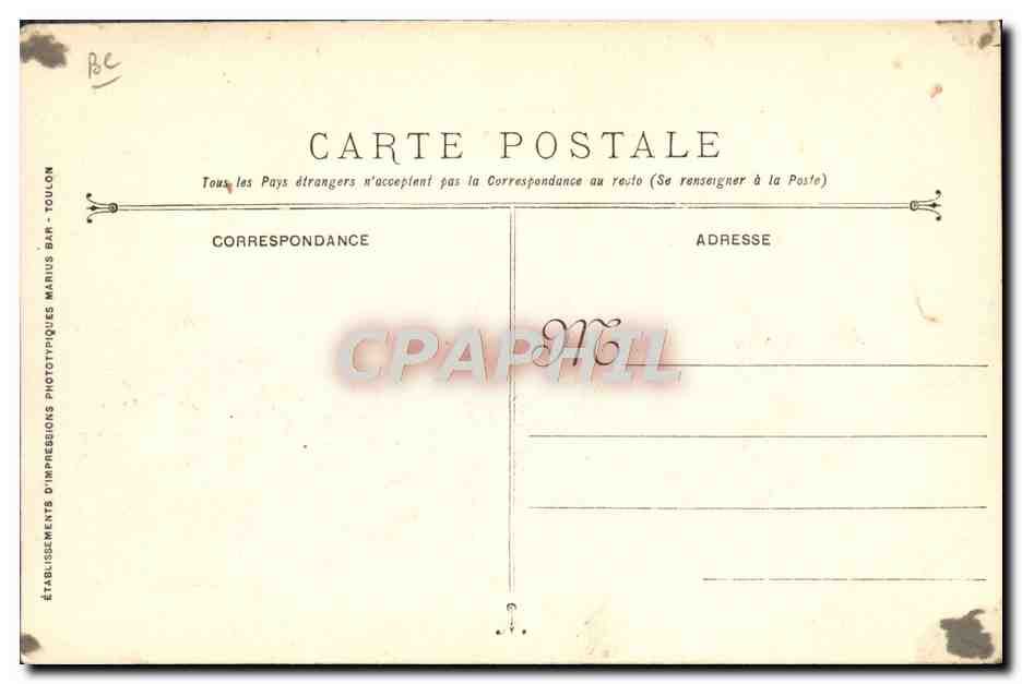 CPA Bateau Sous marin Sous-marin Ampere  — Verso