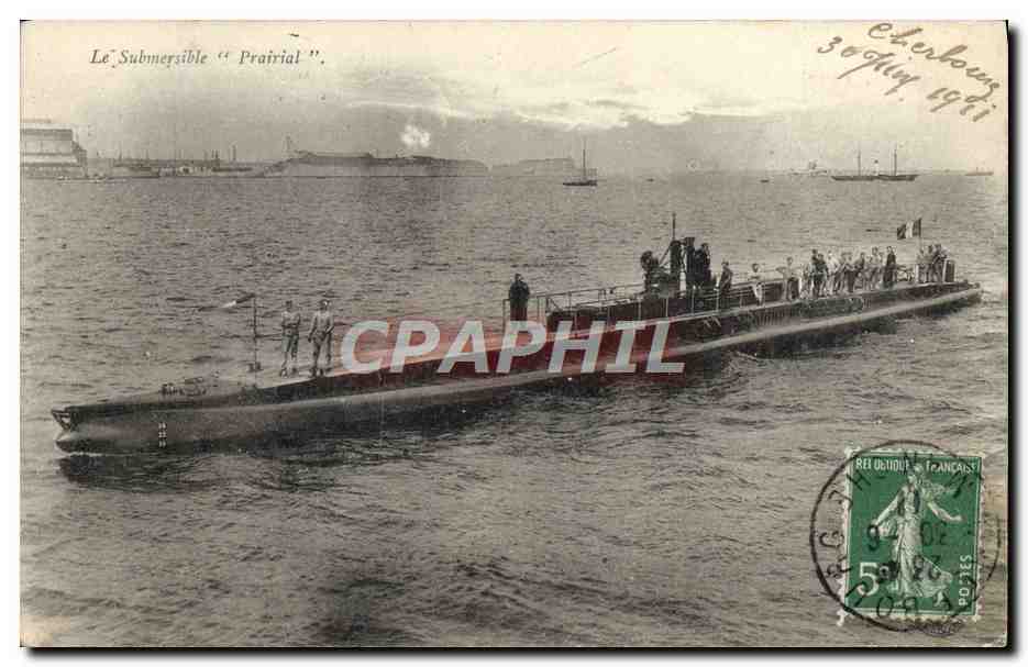 Il sottomarino "Prairial" — Cherbourg — editore non visibile