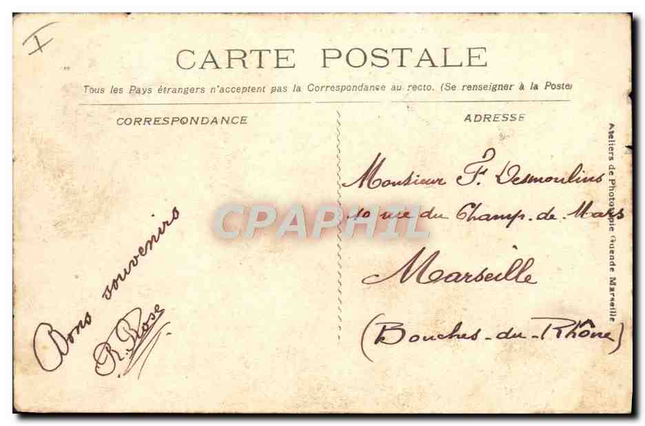 CPA Bateau Sous marin Sous-marin Alose  — Verso