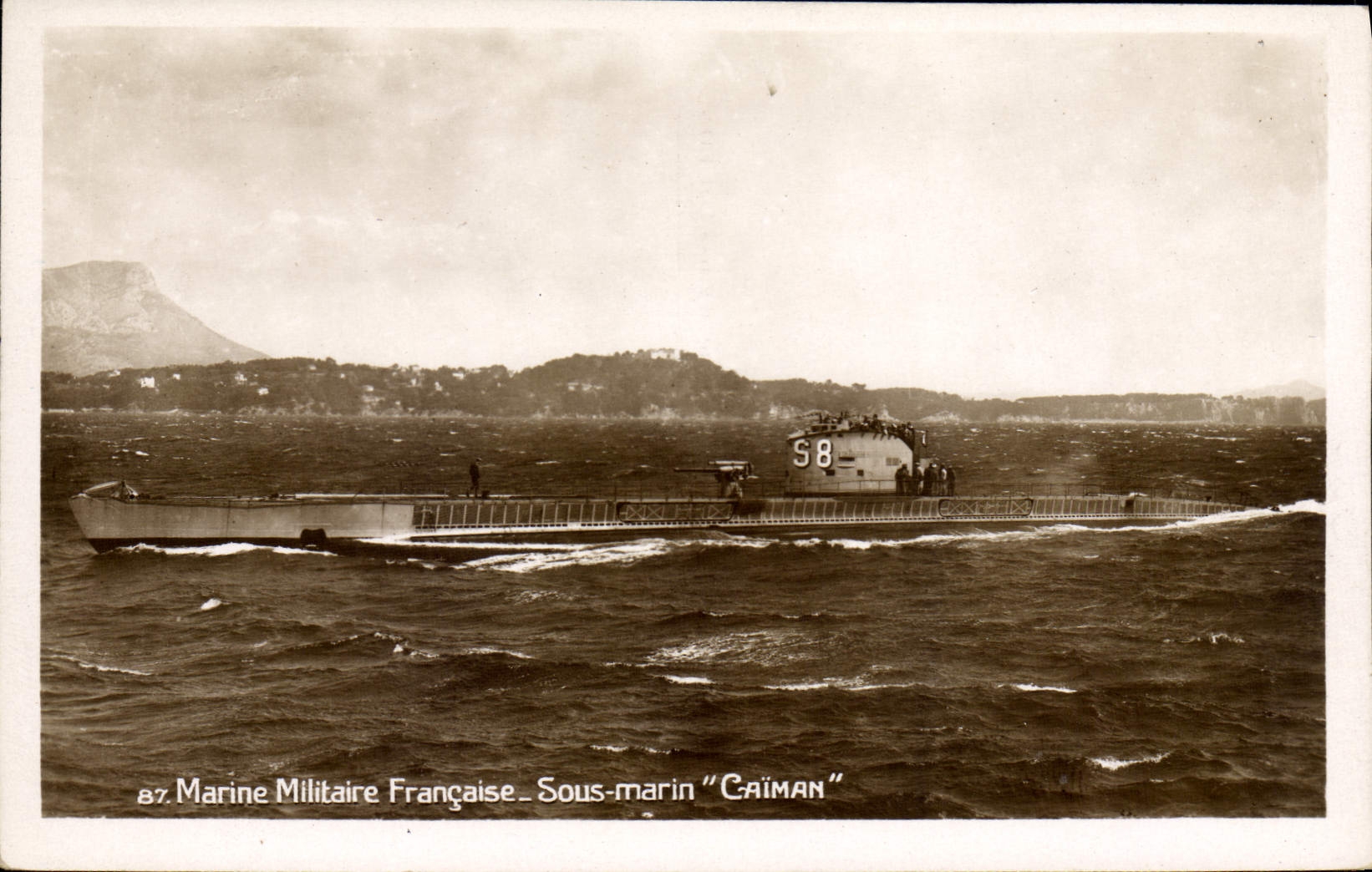 CPA Bateau Sous marin Sous-marin Caiman 