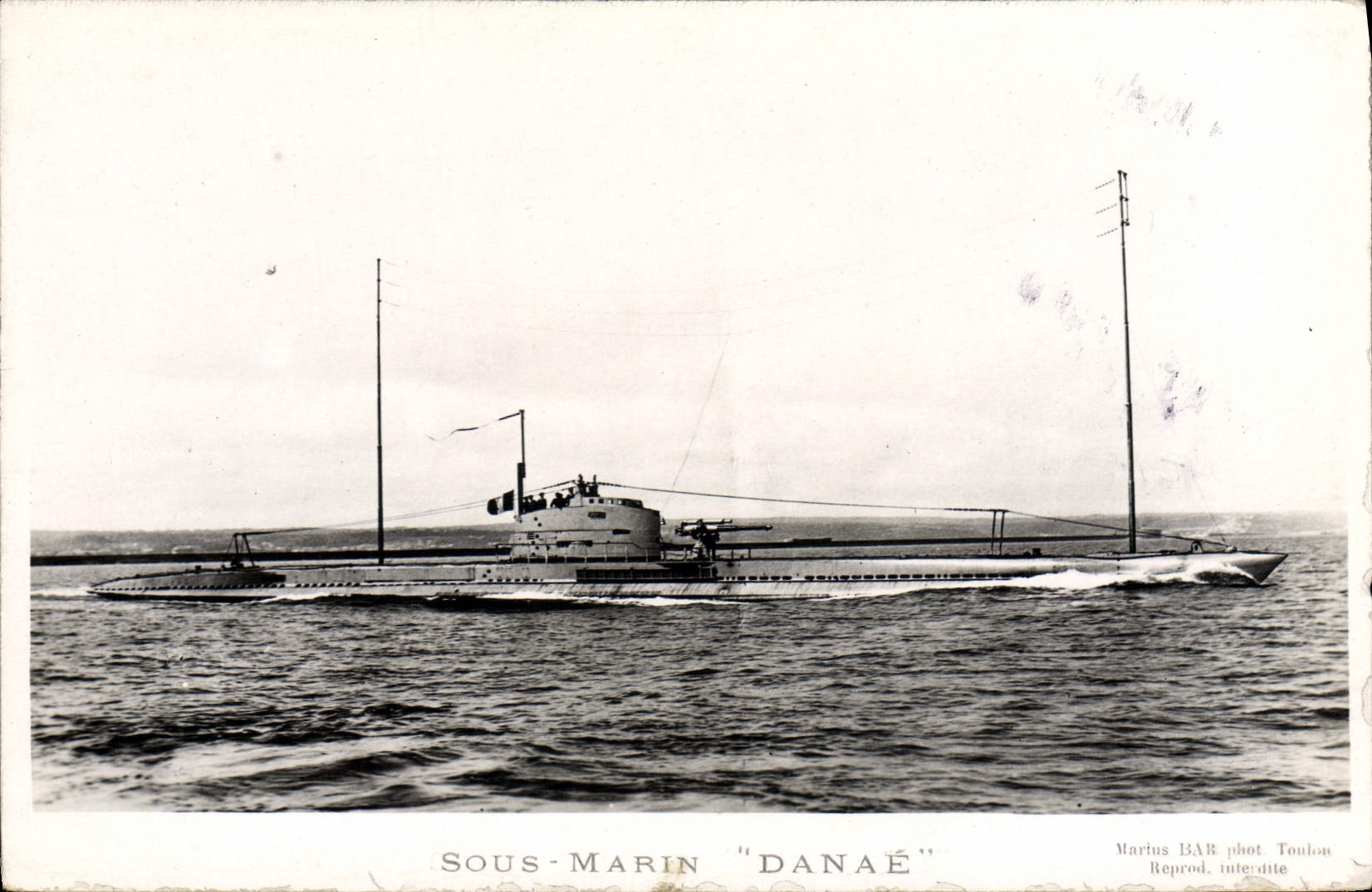 CPA Bateau Sous marin Sous-marin Danae