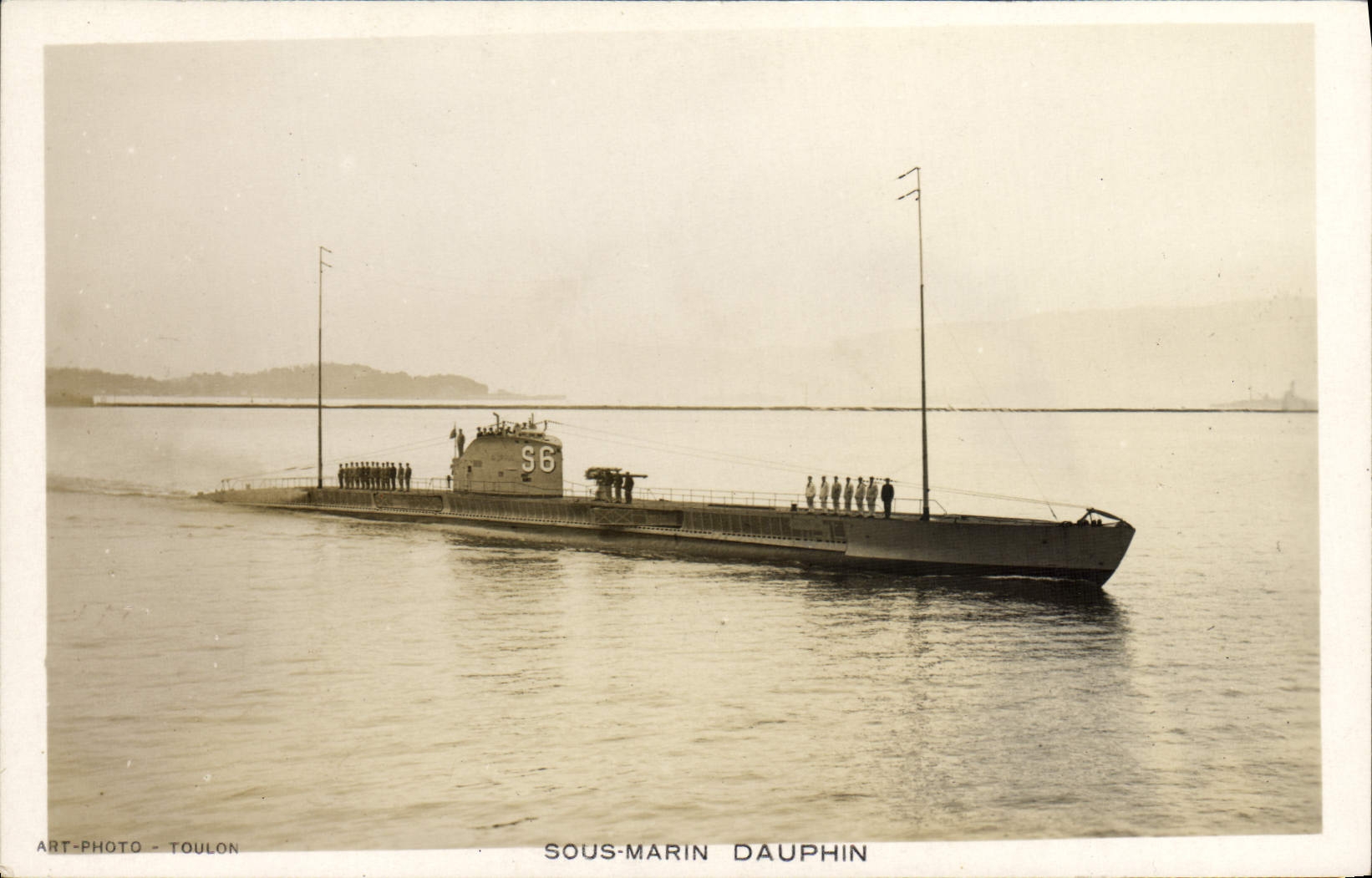 CPA Bateau Sous marin Sous-marin Dauphin