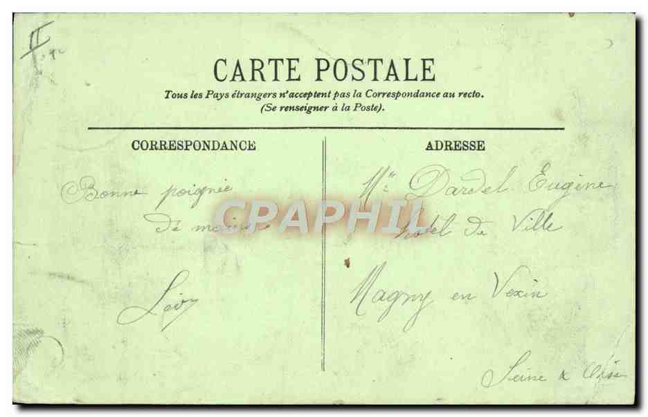 CPA Bateau Sous marin Sous-marin Pluviose par gros temps — Verso