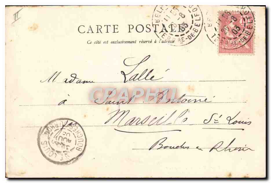 CPA Le theatre Belfort  — Verso