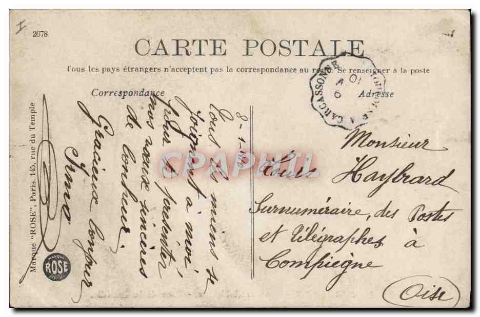 CPA Bordeaux Le grand theatre Place de la Comedie Vichy Celestins — Verso