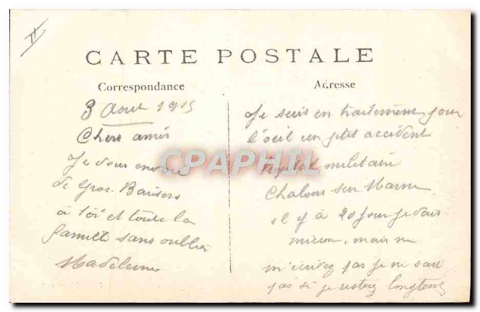 CPA Chalons sur Marne Le theatre  — Verso