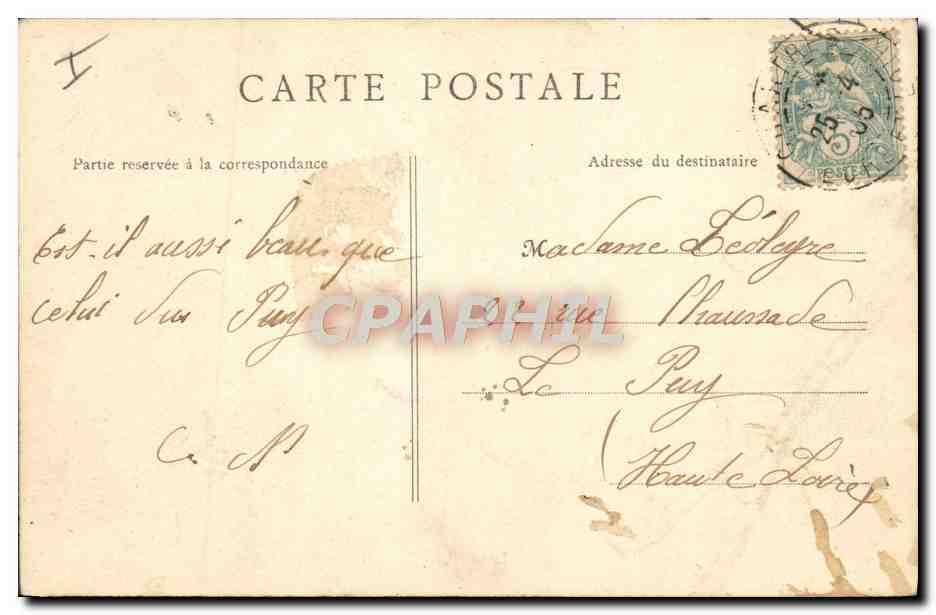 CPA Le theatre Chartres — Verso