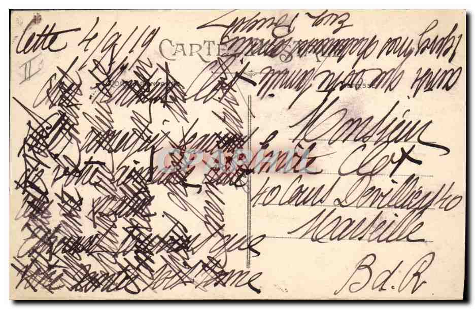 CPA Cette Le theatre  — Verso