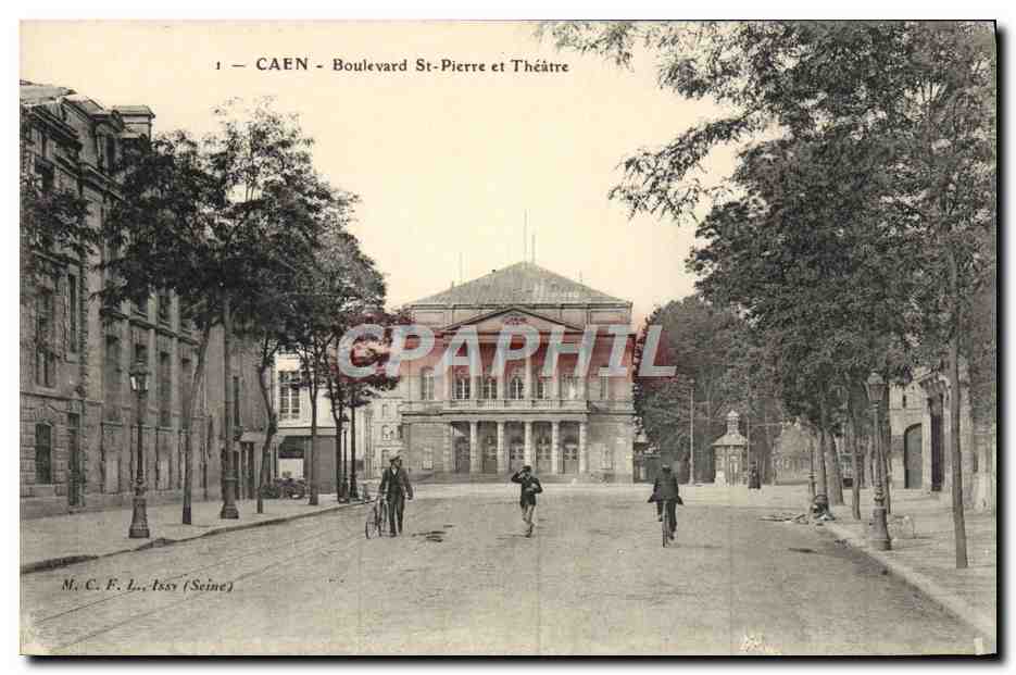 CPA Caen Boulevard St Pierre et theatre 