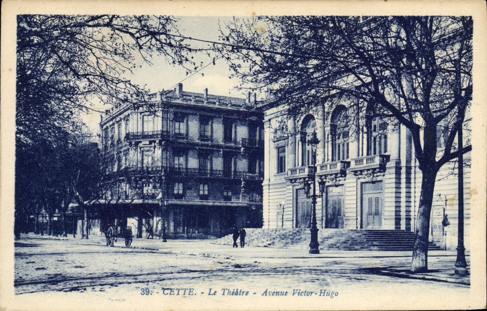 CPA Cette Le theatre Avenue Victor Hugo