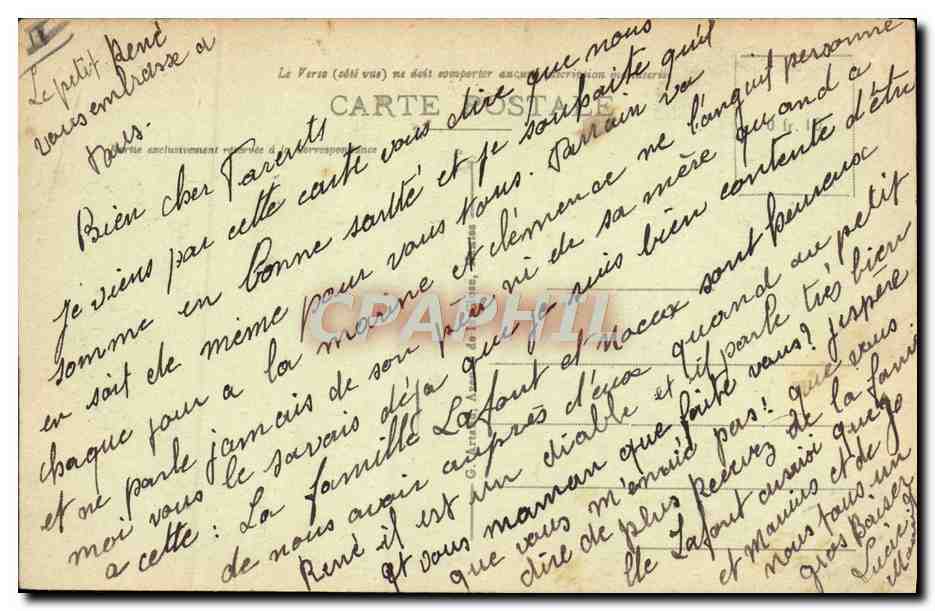 CPA Cette Le theatre Avenue Victor Hugo — Verso