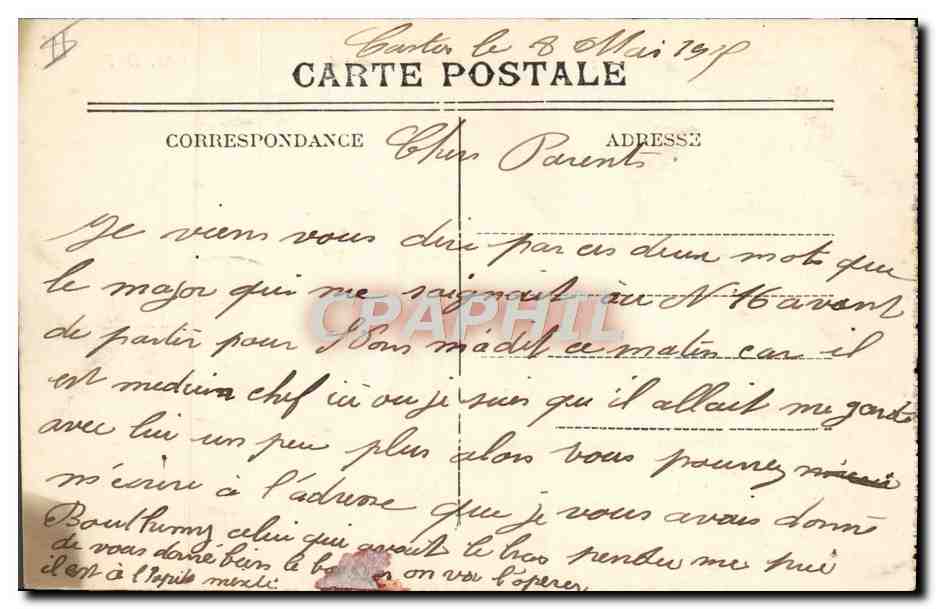 CPA Castres Le theatre municipal — Verso
