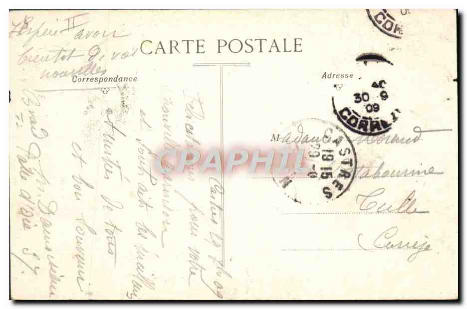 CPA Castres Le theatre Facade du grand theatre — Verso