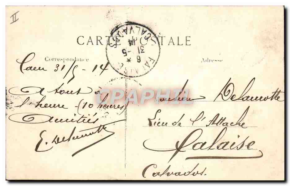 CPA Caen Le theatre Automobile — Verso