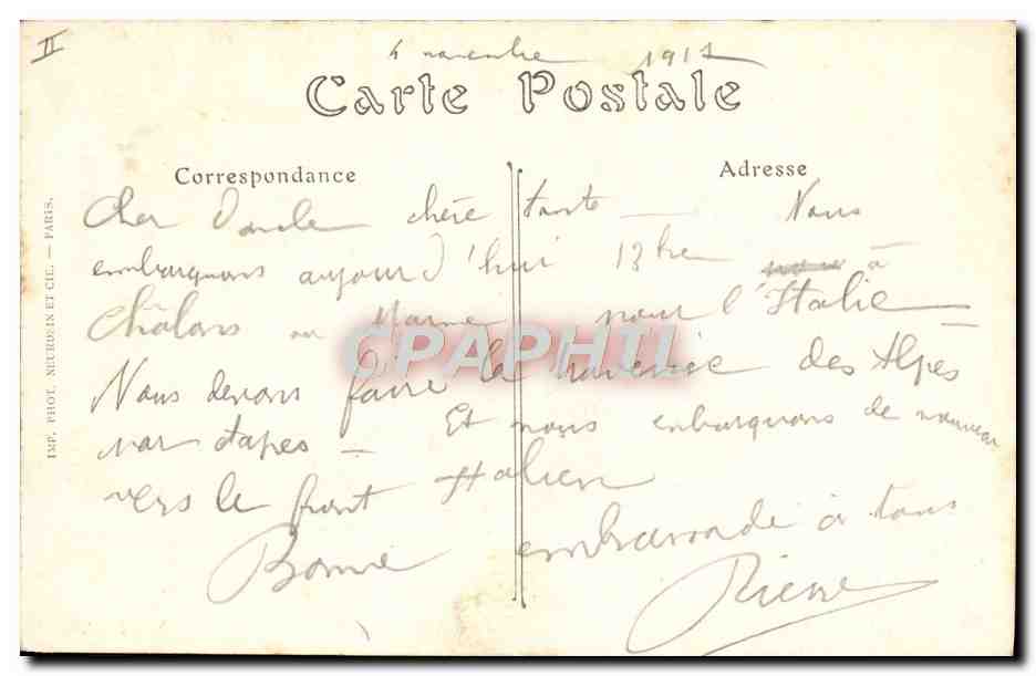 CPA Chalons sur Marne Le theatre  — Verso