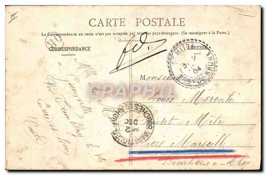 CPA Chartres Le theatre  — Verso