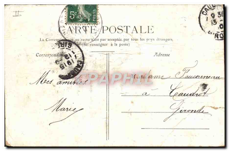 CPA Castres Le theatre  — Verso