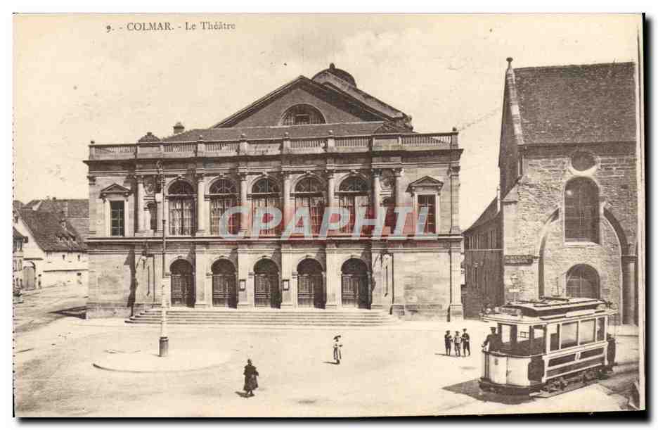 CPA Colmar Le theatre Tramway