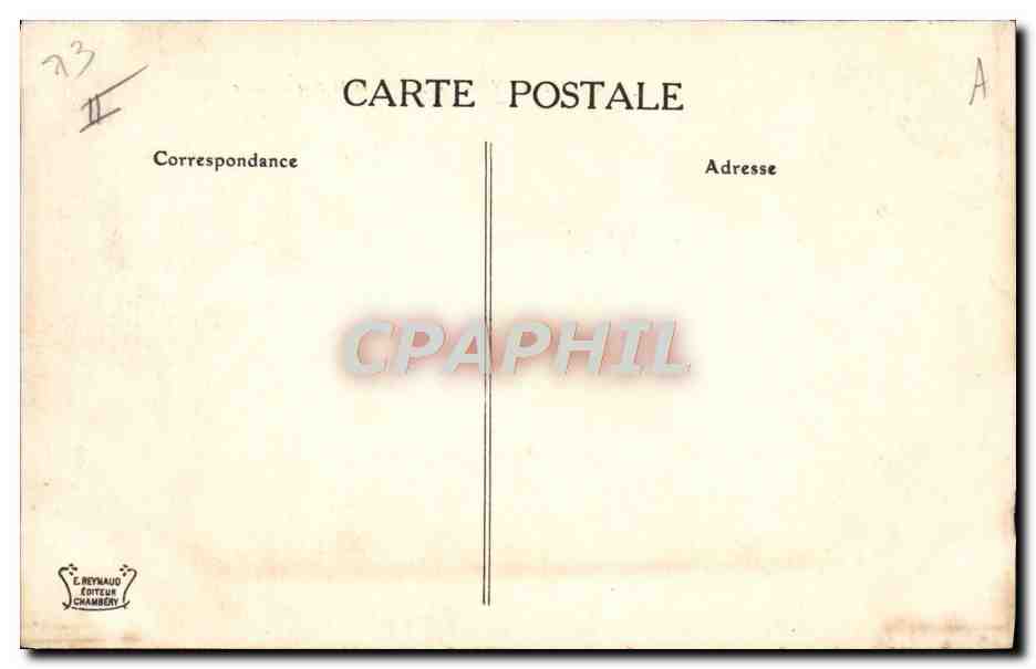 CPA Chambery Le theatre et la rue d'Italie — Verso