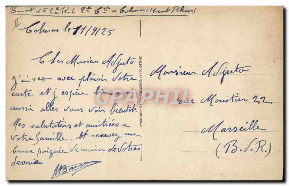 CPA Colmar Le theatre  — Verso