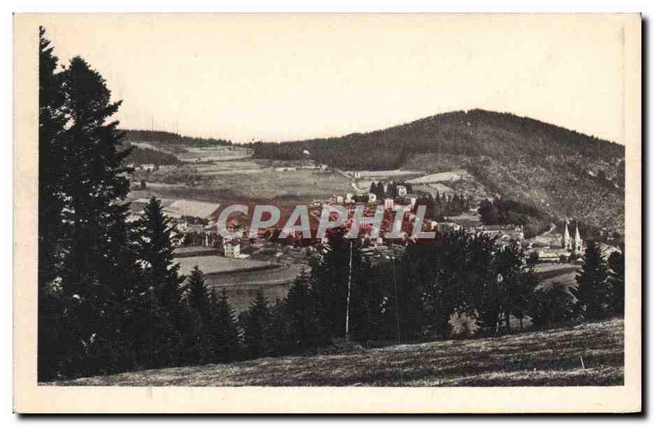 CPA La Louvesc Vue Generale Grand Lieu Quartier de la fontaine et Mont Chaix