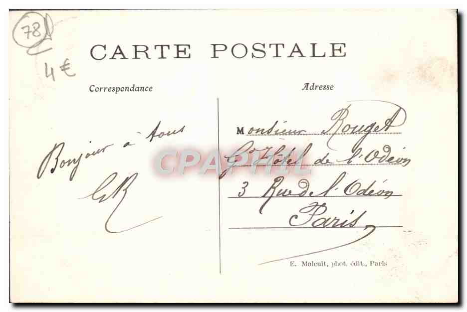 CPA Dampierre Vue d'ensemble du Chateau — Rückseite