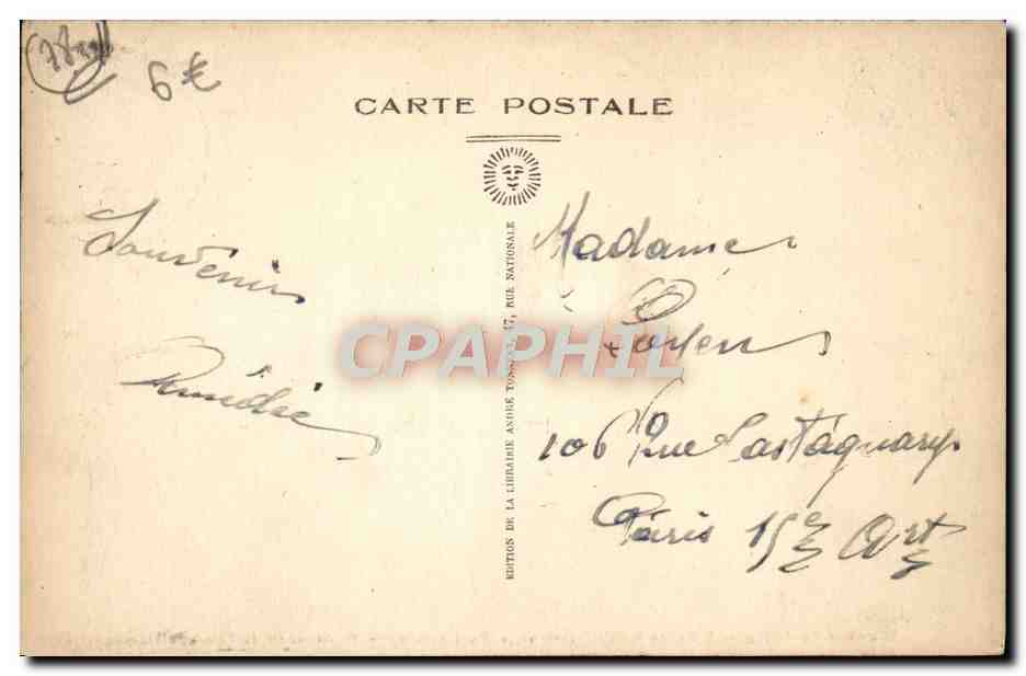 Mantes-la-Jolie — L'Église Notre-Dame et le Pont pris de la Promenade de l'Île aux Dames — Éditions de la Librairie Anjou — Reverso