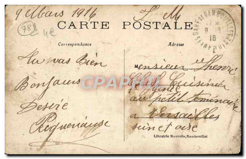 Montliou (S.&O.) près Rambouillet — Façade principale — Rückseite