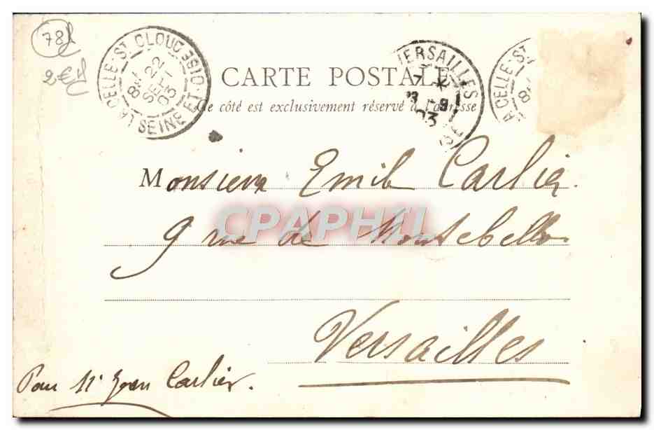 CPA Versailles Palais du Petit Trianon — Rückseite