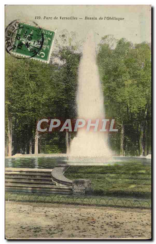 Parc de Versailles — Bassin de l'Obélisque — Héliotypie A. Bourdier