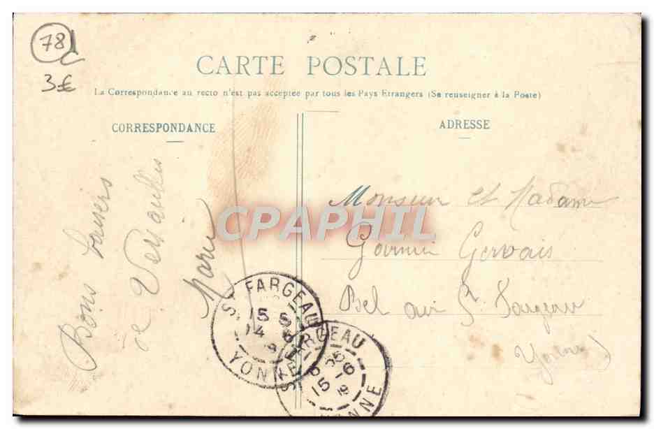 CPA Versailles Le Bassin de Latone — Verso