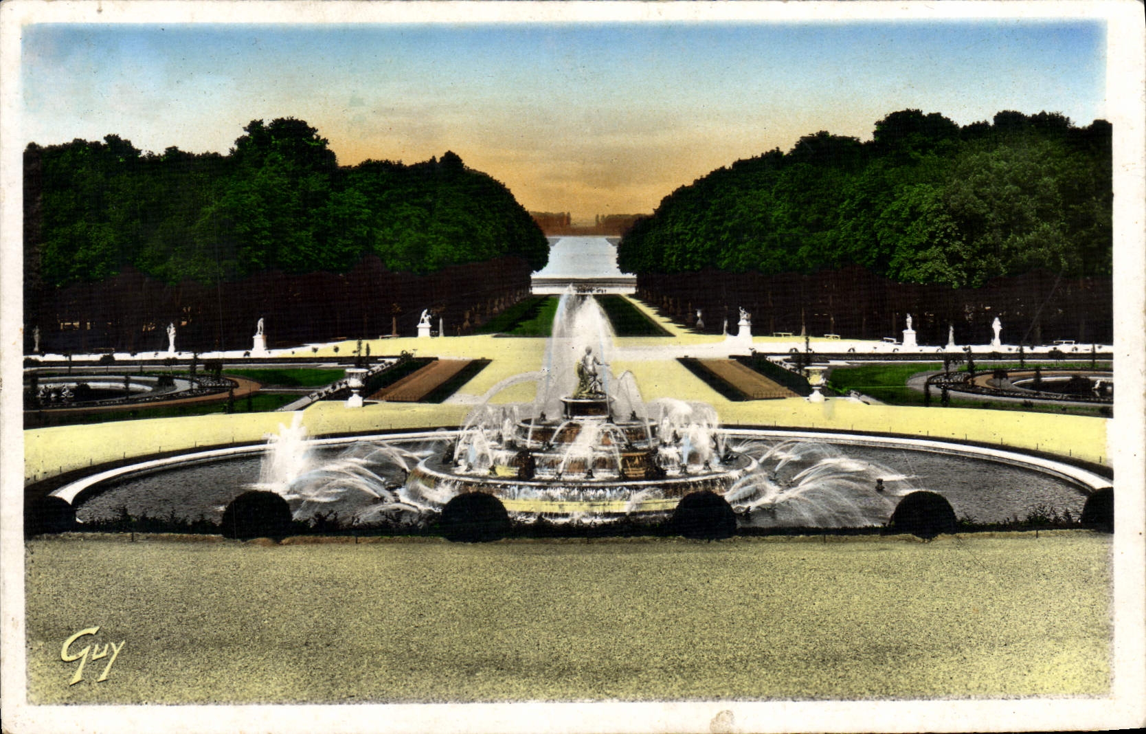 CPA Versailles Le bassin de Latone et le tapis vert 