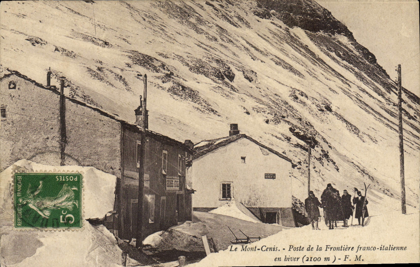 Le Mont-Cenis - Poste de la Frontière franco-italienne en hiver (2100 m) - F. M.