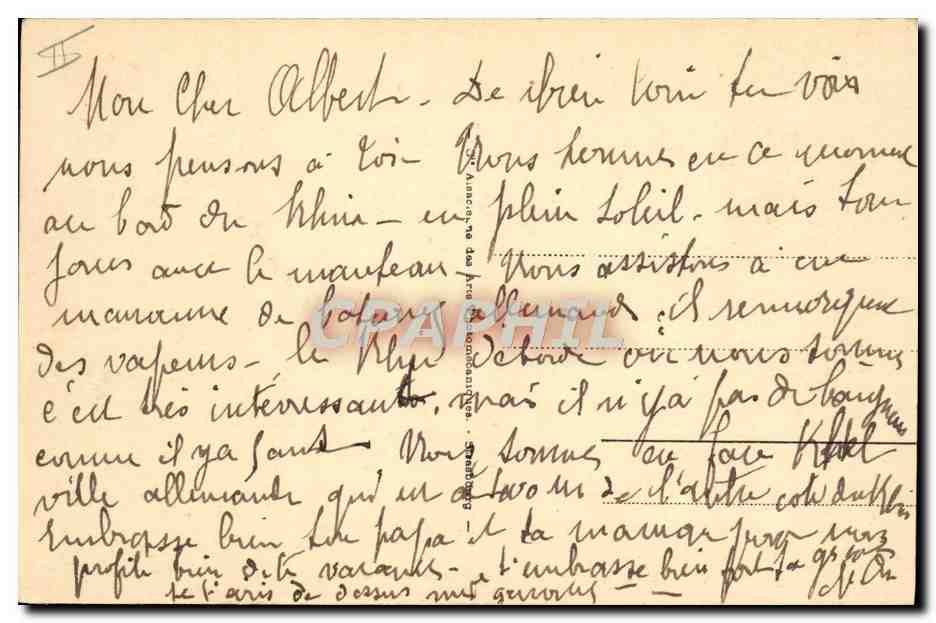 Strasbourg - Le Pont de Kehl - La Douane Française — éditeur non identifié, n° de série 300 — Verso