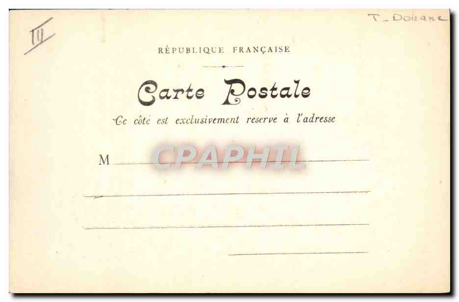 Rouen — L'Hôtel de la Douane — Collect. des Nouvelles Galeries N° 94 — Verso