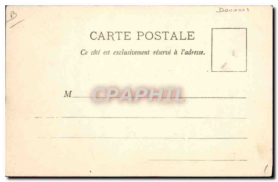 CPA Douanes Hautes Vosges Douaniers dans la neige — Verso