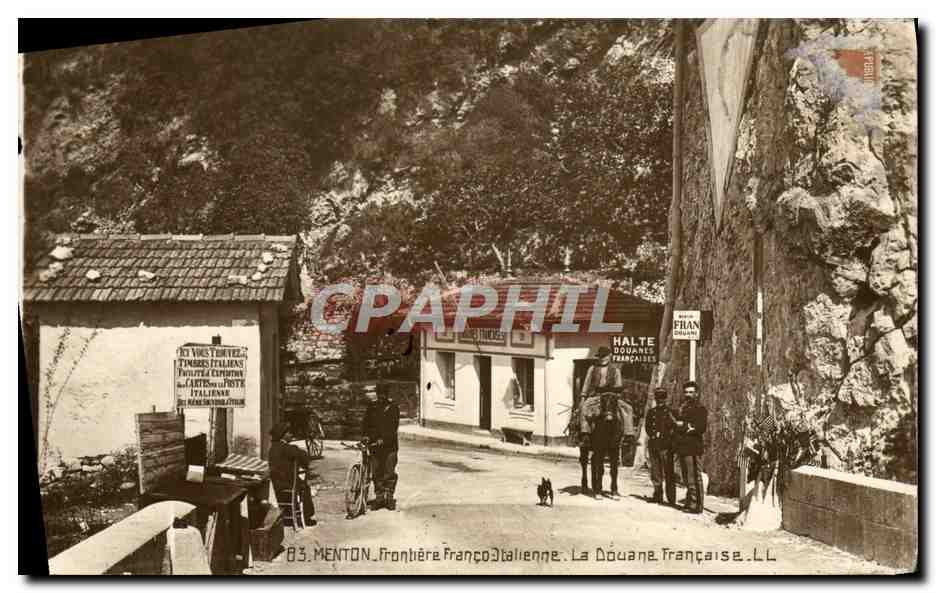 Menton - Frontière Franco-Italienne - La Douane Française