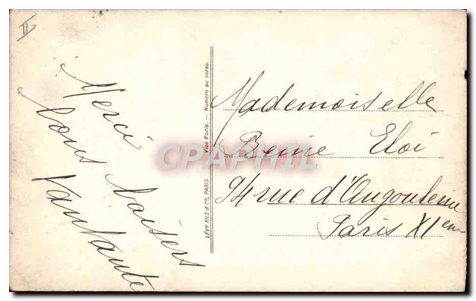 Menton - Frontière Franco-Italienne - La Douane Française — Verso