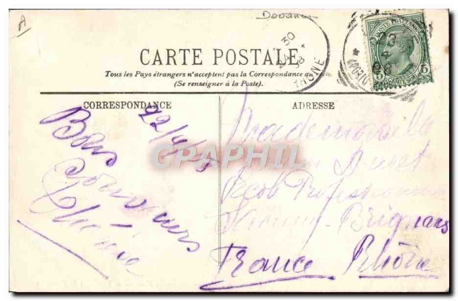 CPA Douanes Menton Douaniers francais et italiens a la frontiere — Verso