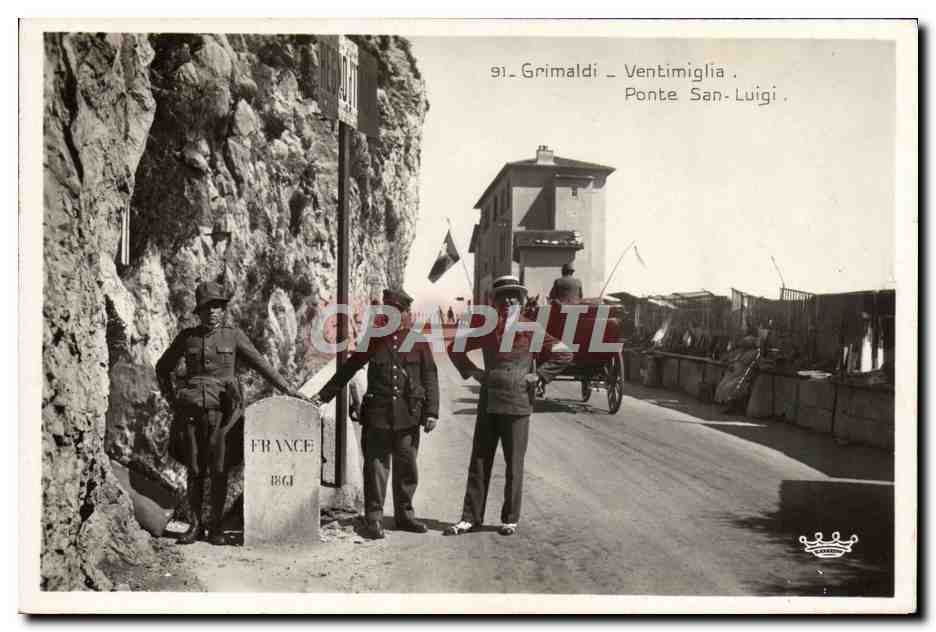 Ponte San Luigi — frontière franco-italienne — Grimaldi, Ventimiglia, éditeur 'Editions Part Munifr' n°91