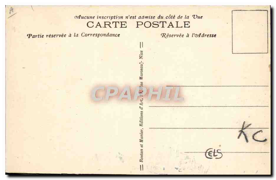 CPA Douanes Menton Pont Saint Louis Frontiere franco italienne — Verso
