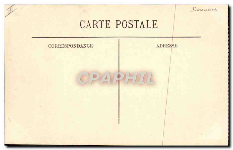 CPA Douanes Menton Frontiere italienne Les rochers rouges — Verso