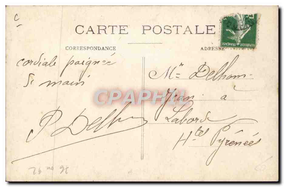CARTE PHOTO Cafe Biere des Moulineaux — Rückseite