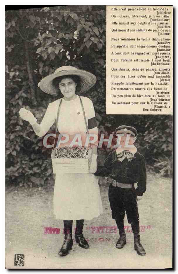 Femme et enfant en extérieur — 'Petites Fleurs' — Édition London