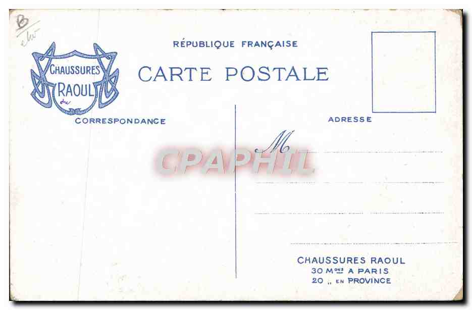 Les trois cheveux de M. Blaireau — bande dessinée humoristique — Édité par la S. des « Chaussures Raoul » — Reverso