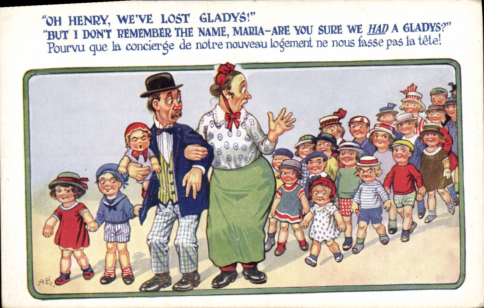 CPA Enfants Gladys