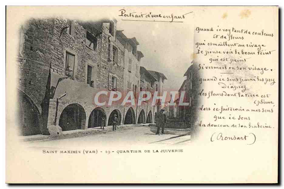 CPA Judaica Juif Judaïca Saint Maximin Quartier de la Juiverie 