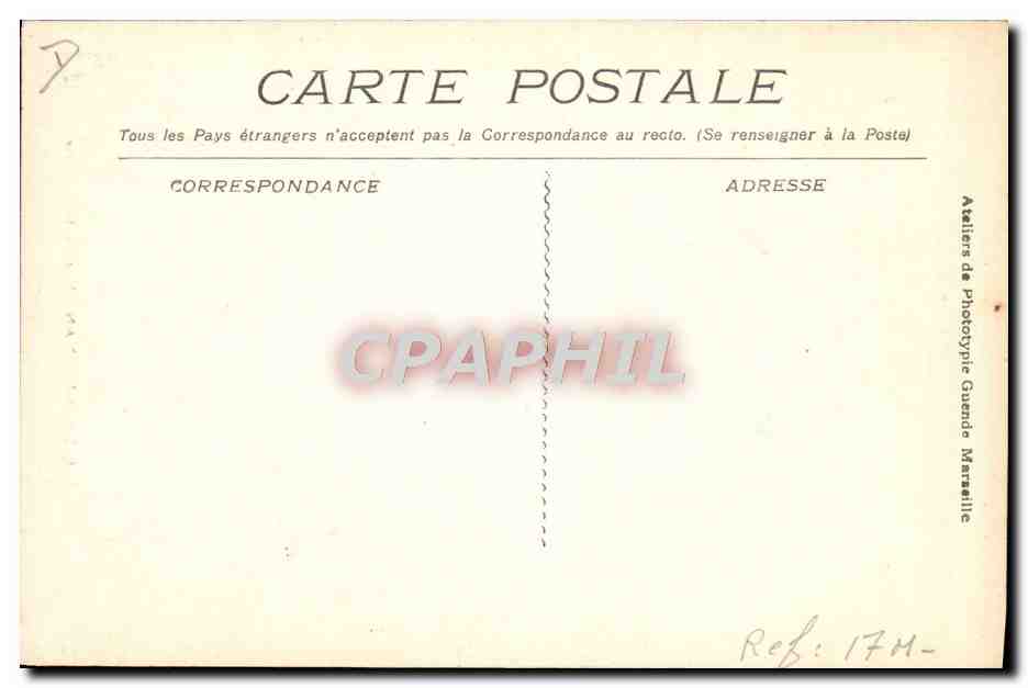 Draguignan - Rue de la Juiverie — Ateliers de Phototypie Guende, Marseille, n° 1214 — Reverso