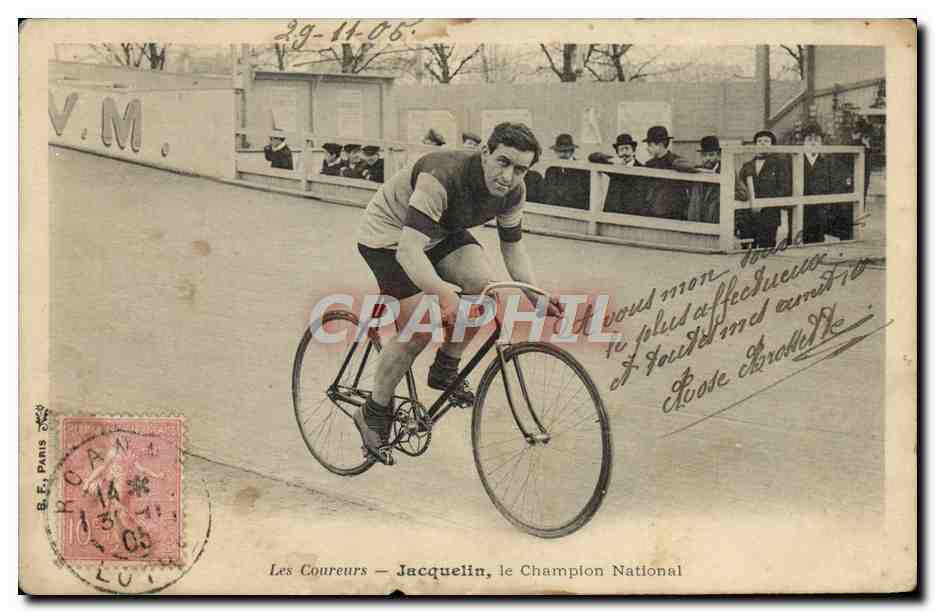 CPA Velo Cycle Cyclisme Jacquelin Le champion national
