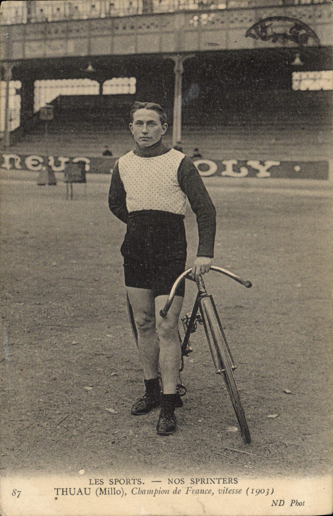 Thuaud (Millo), Champion de France de vitesse (1903) — Les Sports. Nos Sprinters — ND Phot